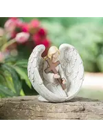 plow&hearth Angel with Cross Garden Statue