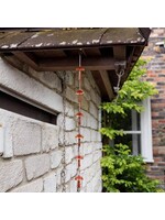 Evergreen 72 in. Red Metal Mushroom Rain Chain