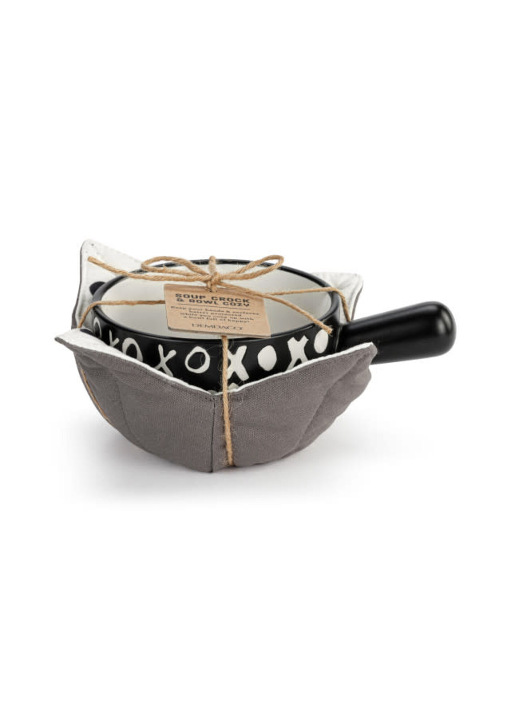 Demdaco Soup Crock & Bowl Cozy - XO