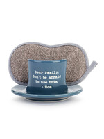Demdaco Dear Family Soap Dish with Sponge