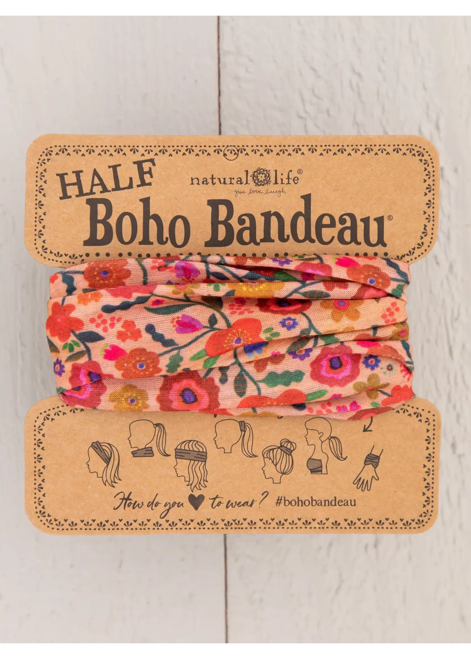 Natural Life Natural Life Half Boho Bandeau® Headband - Blush Floral