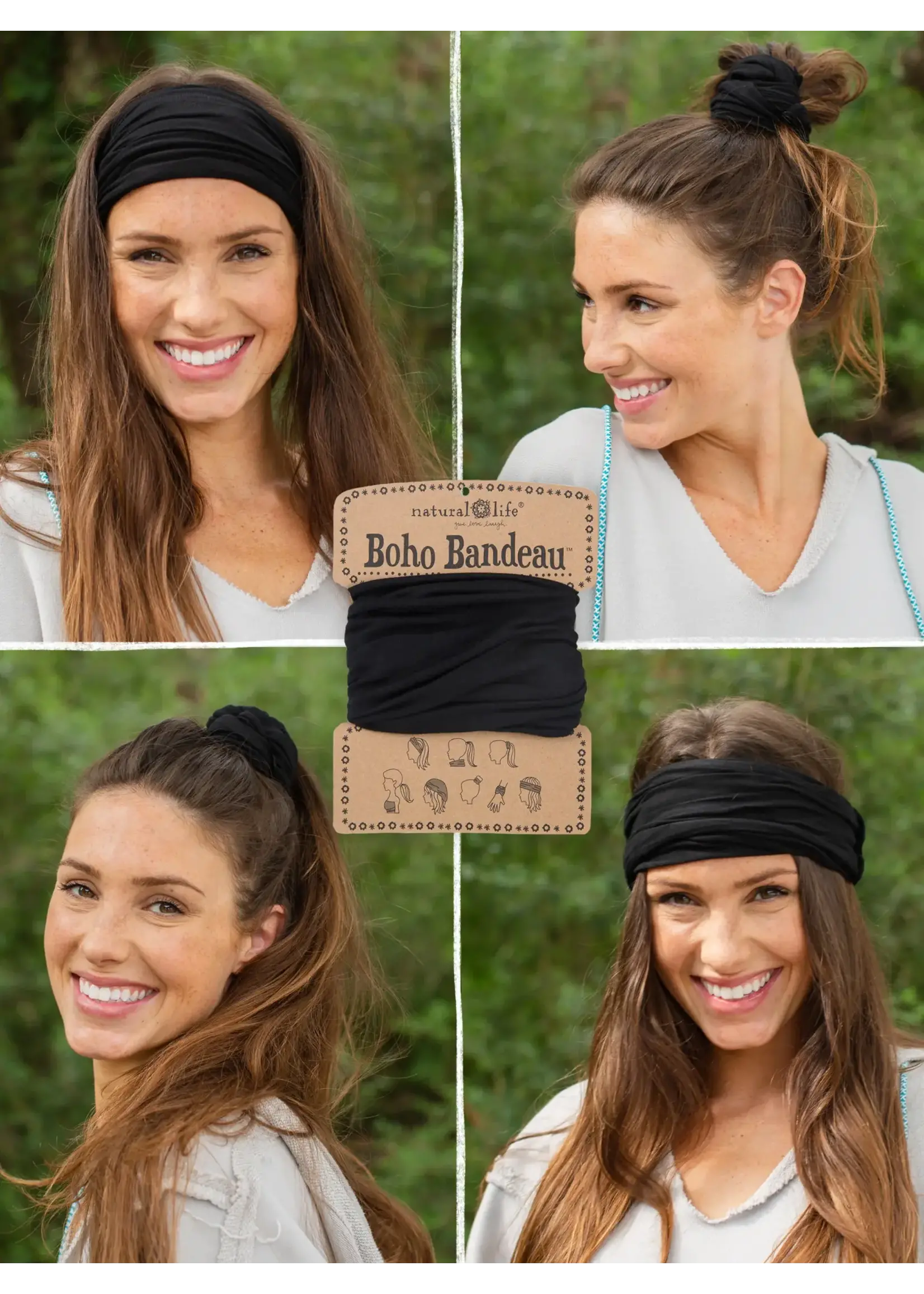 Natural Life Natural Life Solid Boho Bandeau® Headband - Black