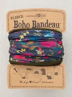 Natural Life Natural Life Fleece Boho Bandeau® Headband - Navy Wildflower