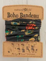 Natural Life Natural Life Full Boho Bandeau® Headband - Charcoal Floral