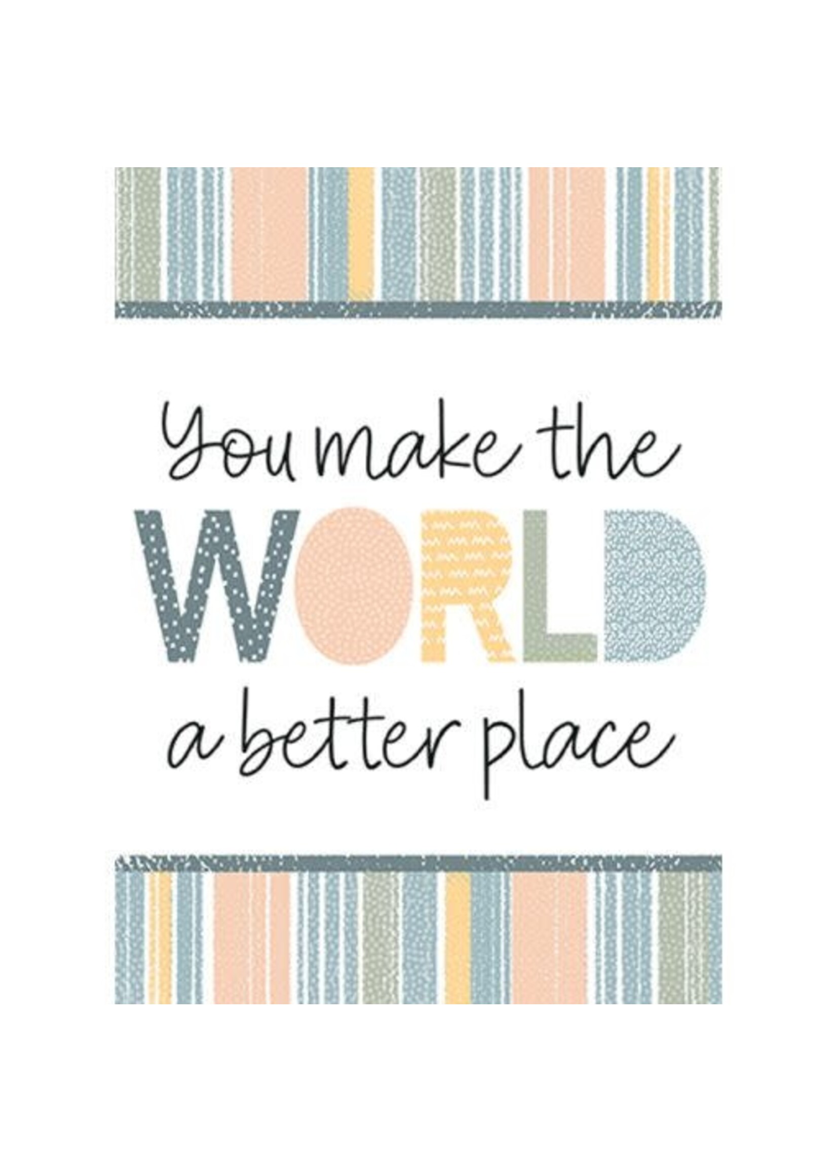 Carson "Make The World" Trendy Greeting Card