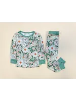 The Cozy Munchkin Spring Teal 2pc Long-sleeve Set