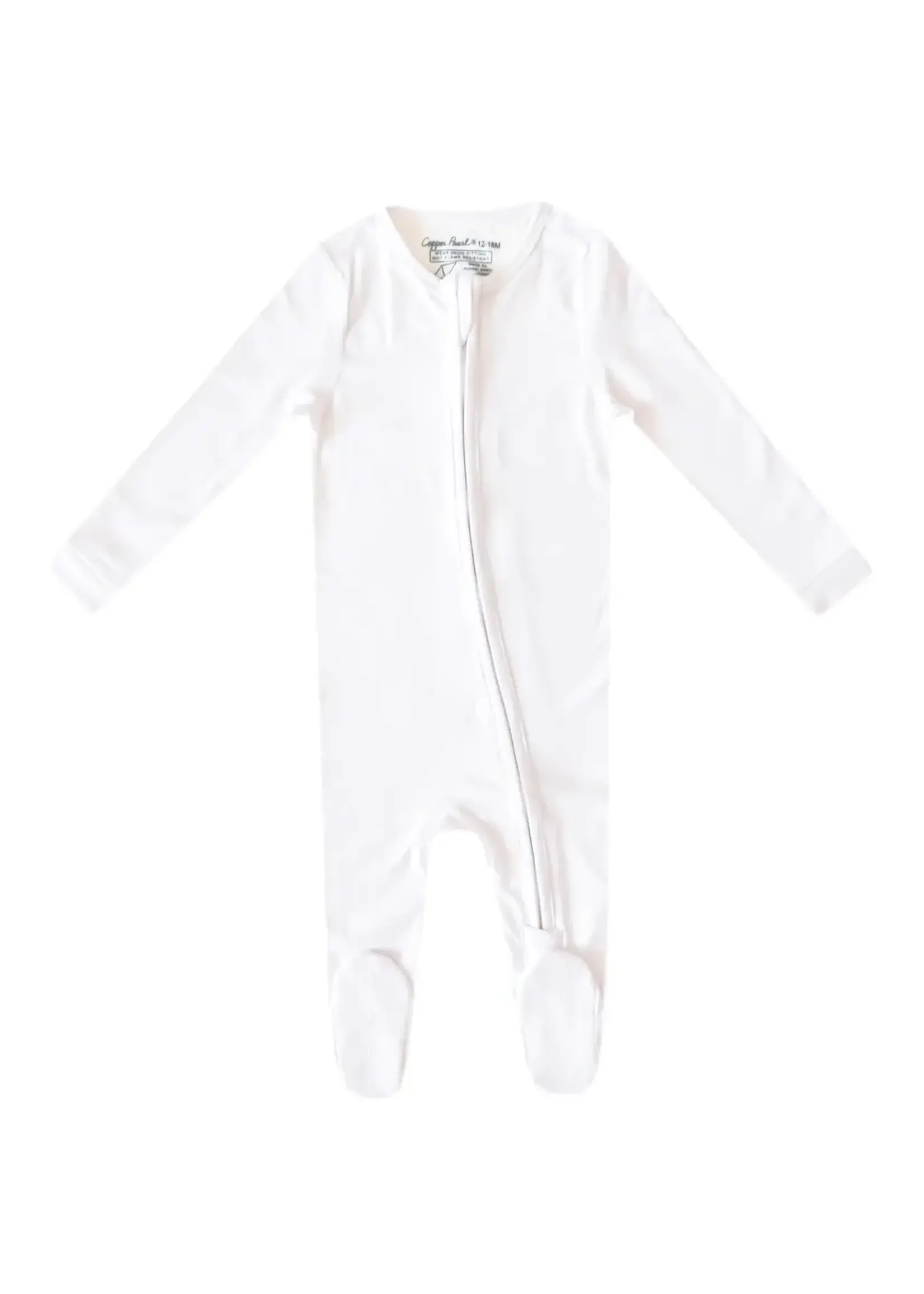 Copper Pearl Copper Pearl Zip Up Footie Pajama Dove