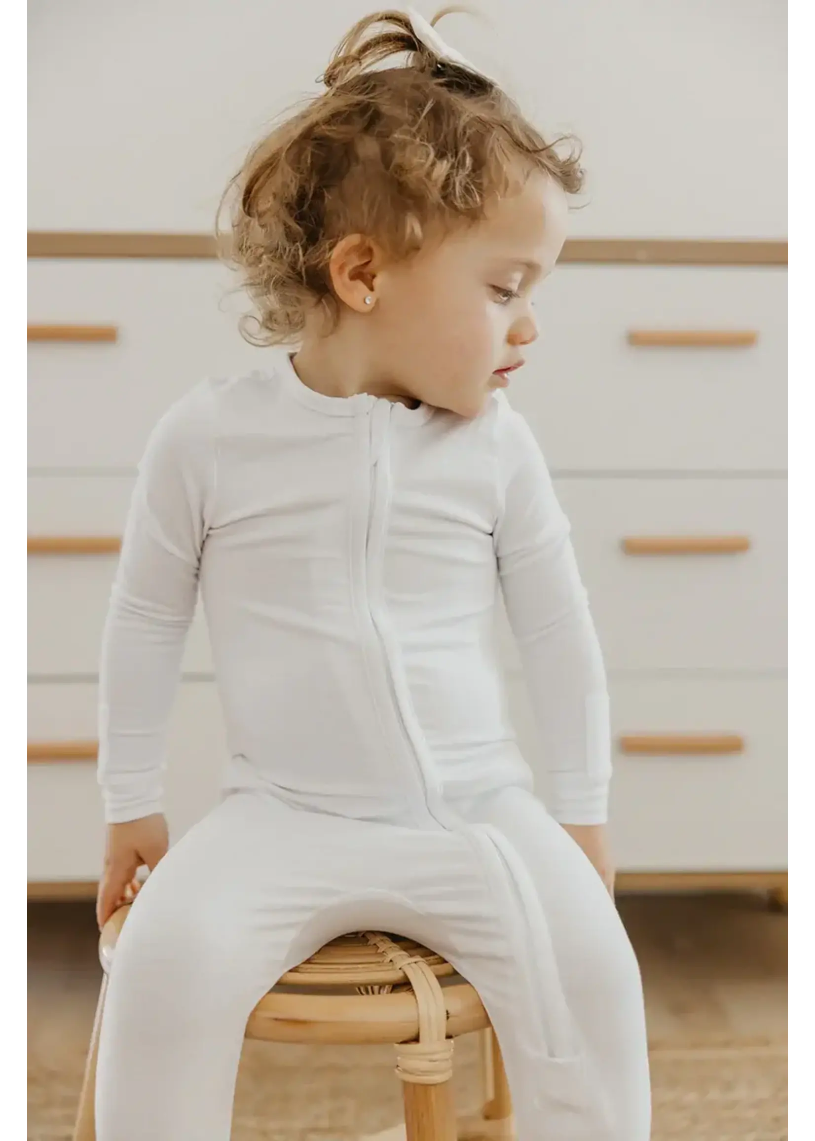 Copper Pearl Copper Pearl Zip Up Footie Pajama Dove