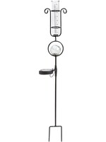 Evergreen Glass Rain Gauge with Solar Powered Ligh