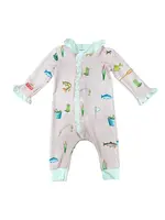 Sugar Bee Sugar Bee Ruffle Buttflap Pajamas - Girls Fishing Newborn