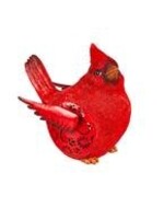 Evergreen 9 in. Solar Engraved Cardinal Resin Garden Statue