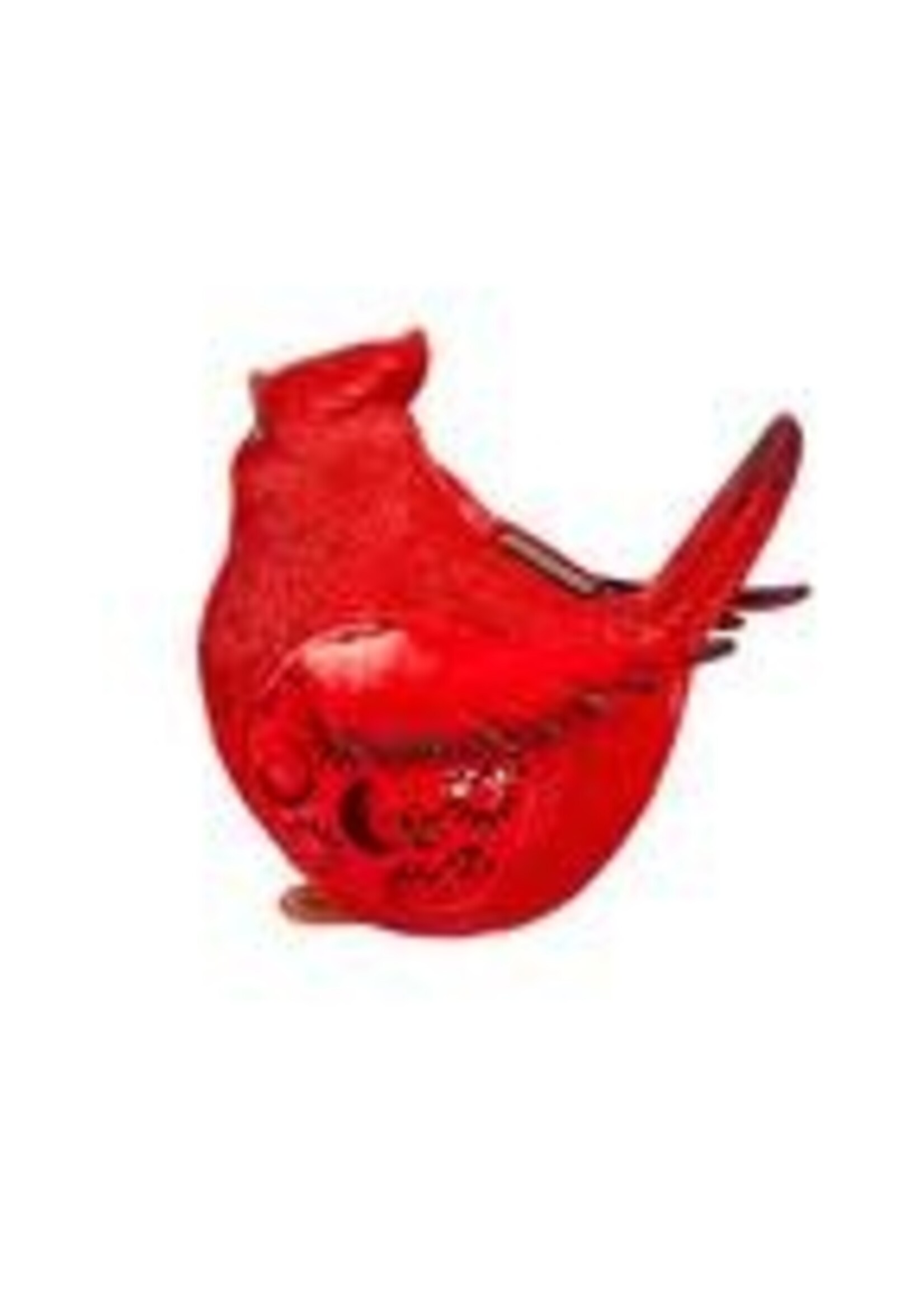 Evergreen 9 in. Solar Engraved Cardinal Resin Garden Statue