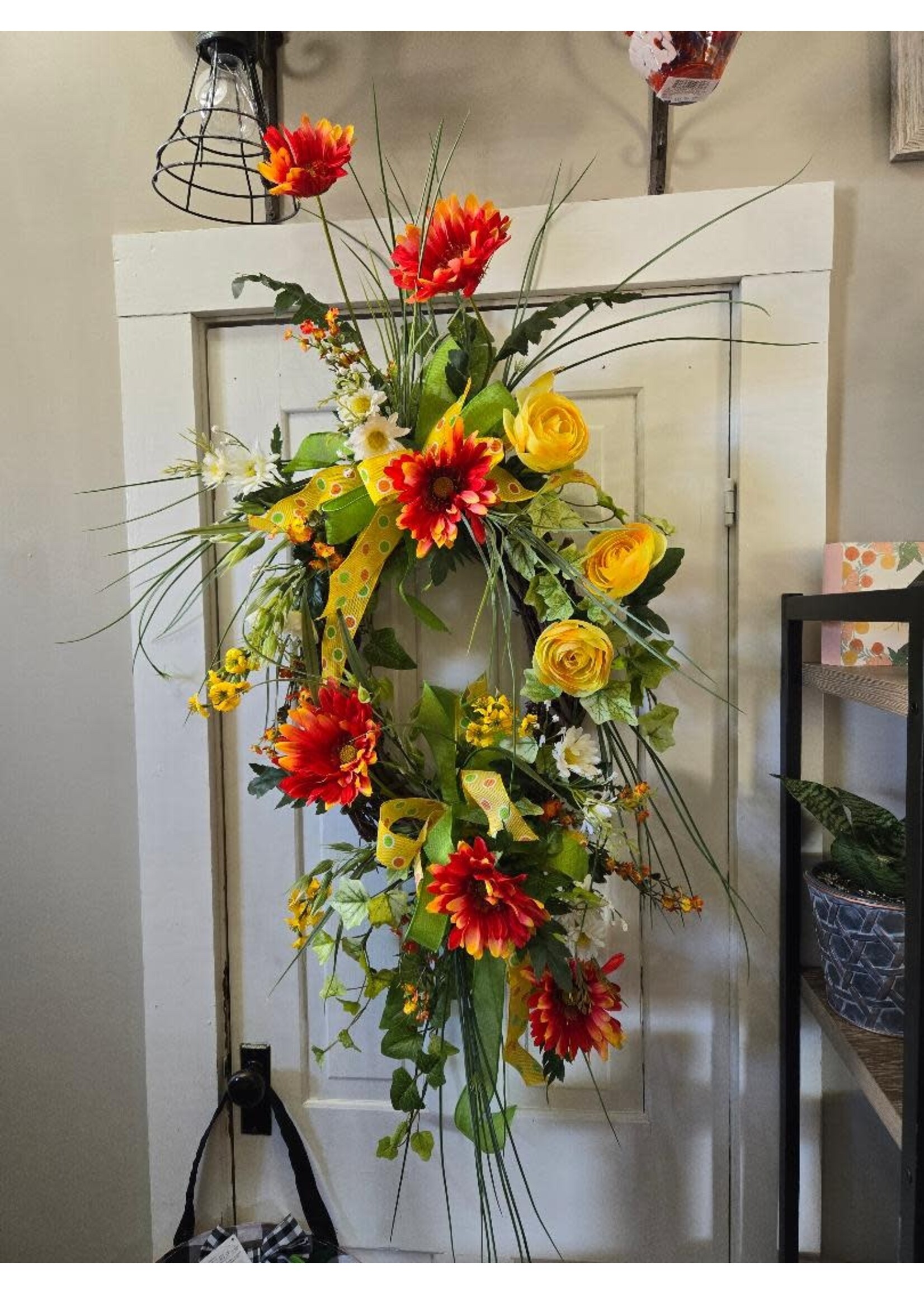 Gary's Wholesale Orange & Yellow Spring Wreath