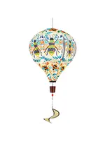 Evergreen Patterned Bee Burlap Balloon Spinner