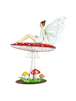 Evergreen Fairy Metal & Acrylic Statue