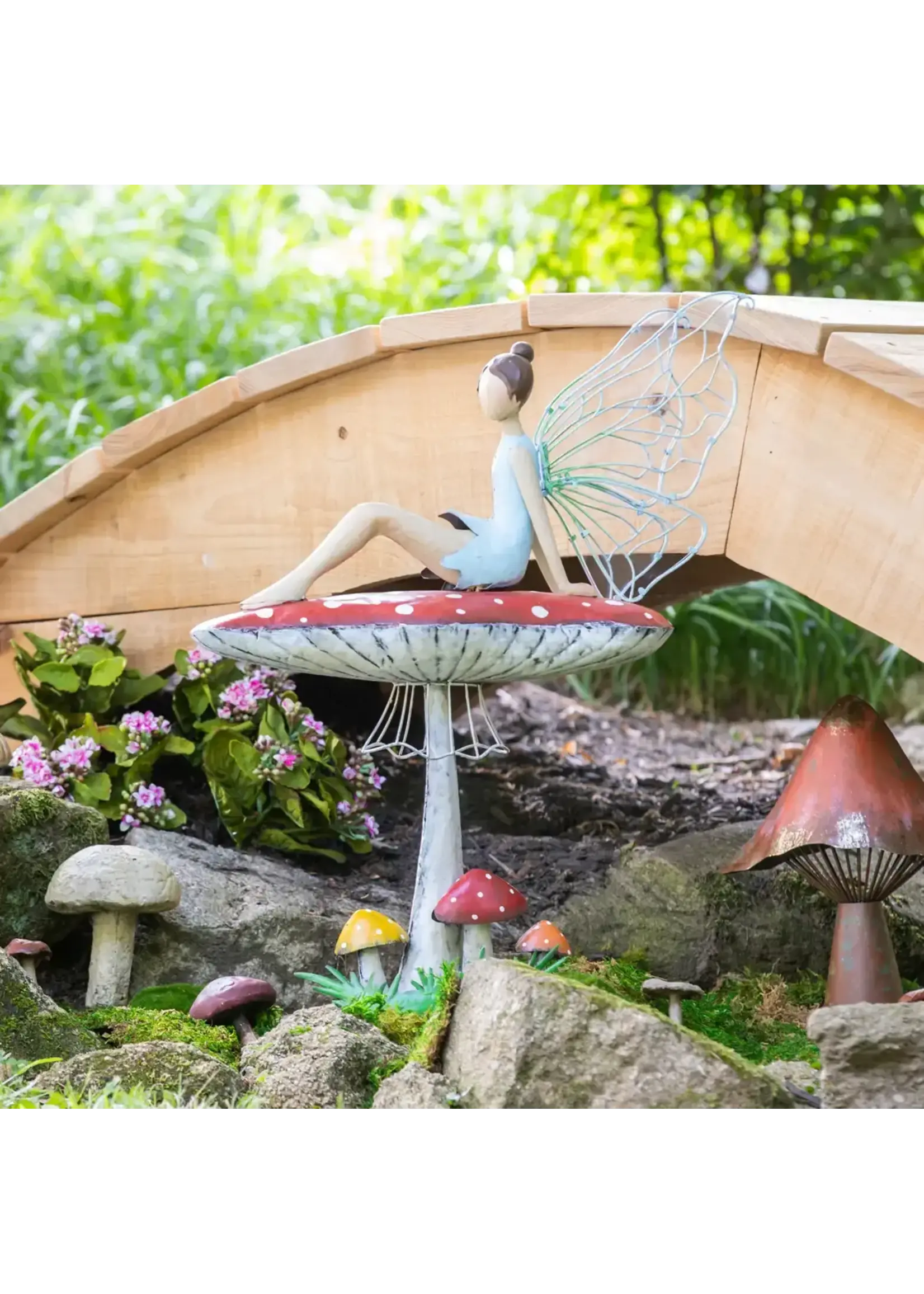 Evergreen Fairy Metal & Acrylic Statue