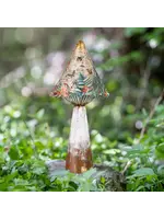 Evergreen Printed Metal Mushroom Statuary