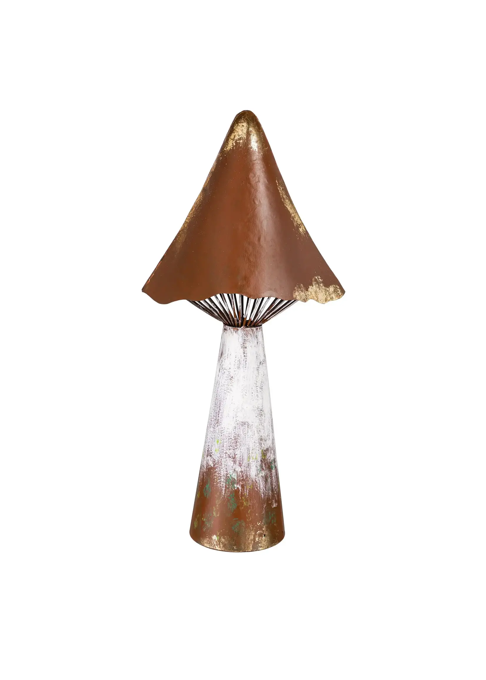 Evergreen Printed Metal Mushroom Statuary
