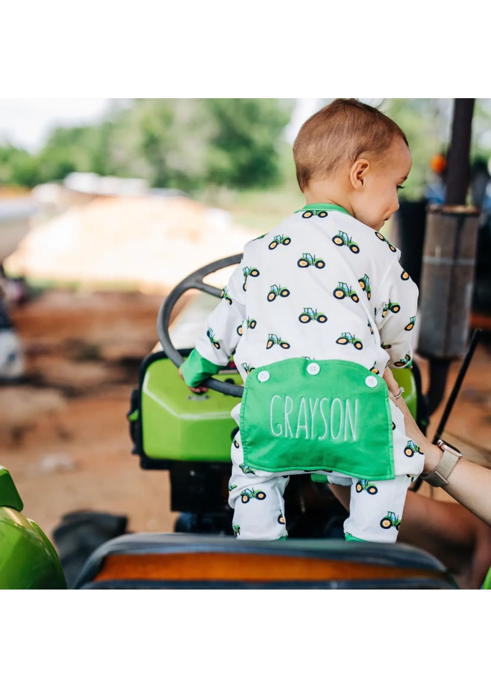 Sugar Bee Buttflap Pajamas Tractors