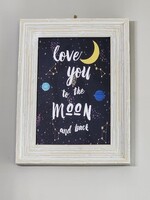 Classic Arts Love you to the Moon, 8x12 framed art