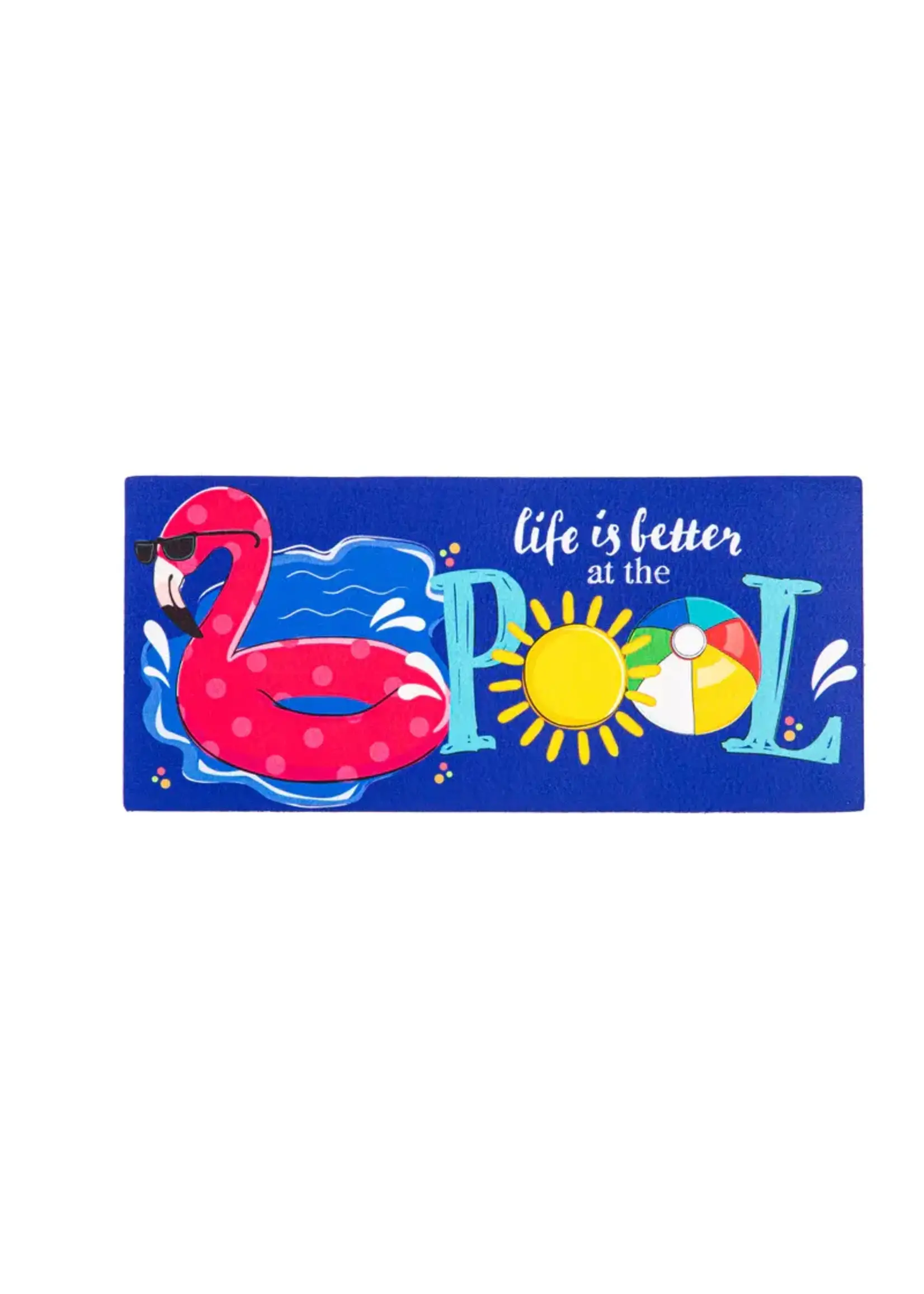 Evergreen Life is Better at the Pool Sassafras Switch Mat,0.25x22x10 Inches