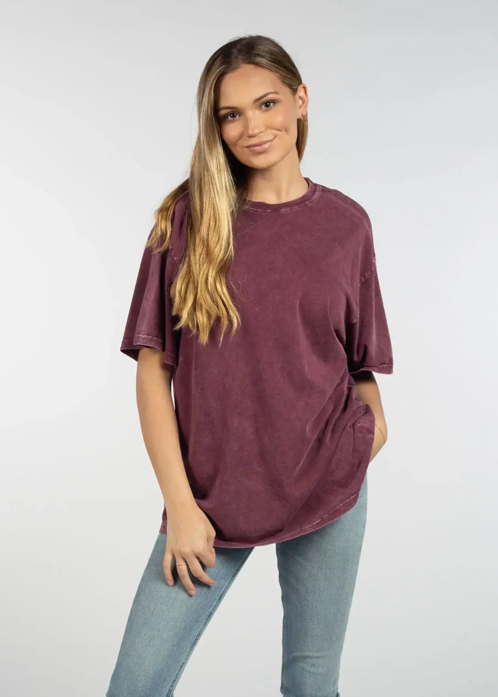 Chicka-d The Band Tee Merlot