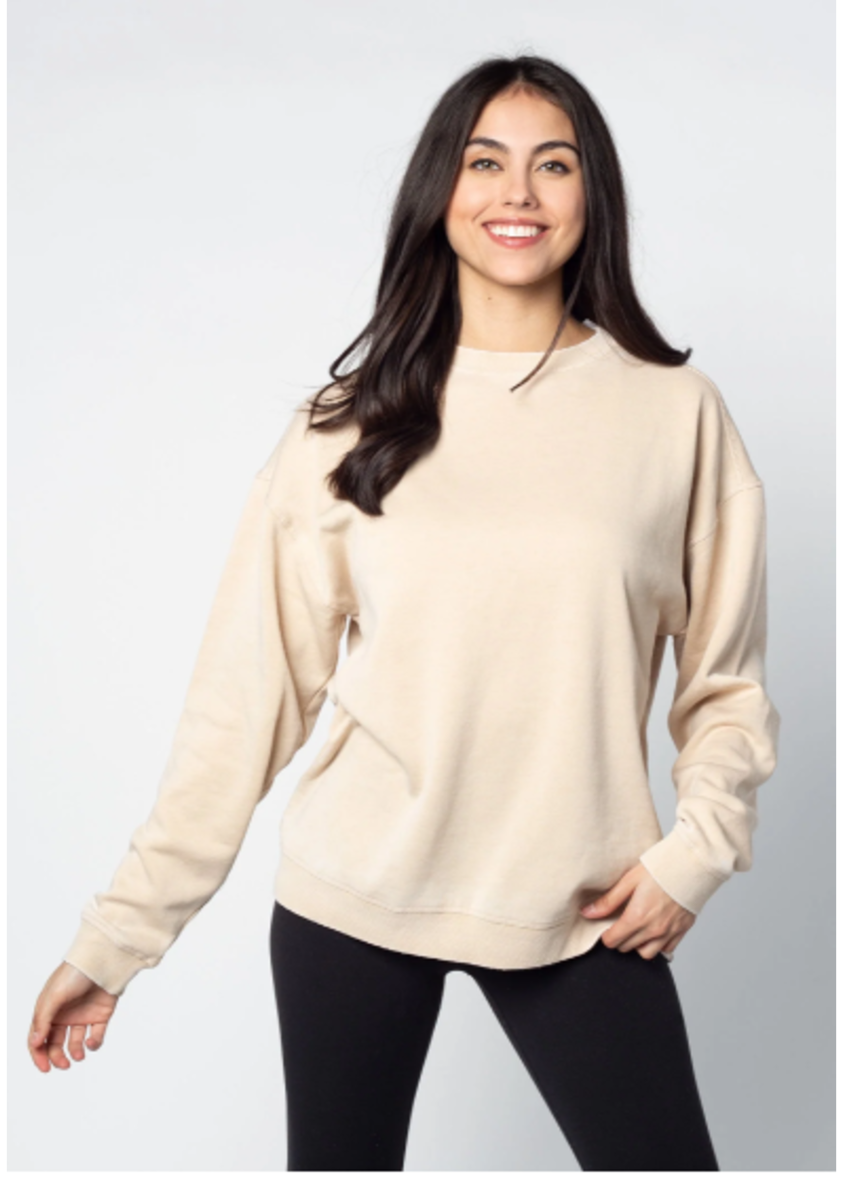 Chicka-d Campus Crew Sweatshirt Oatmeal