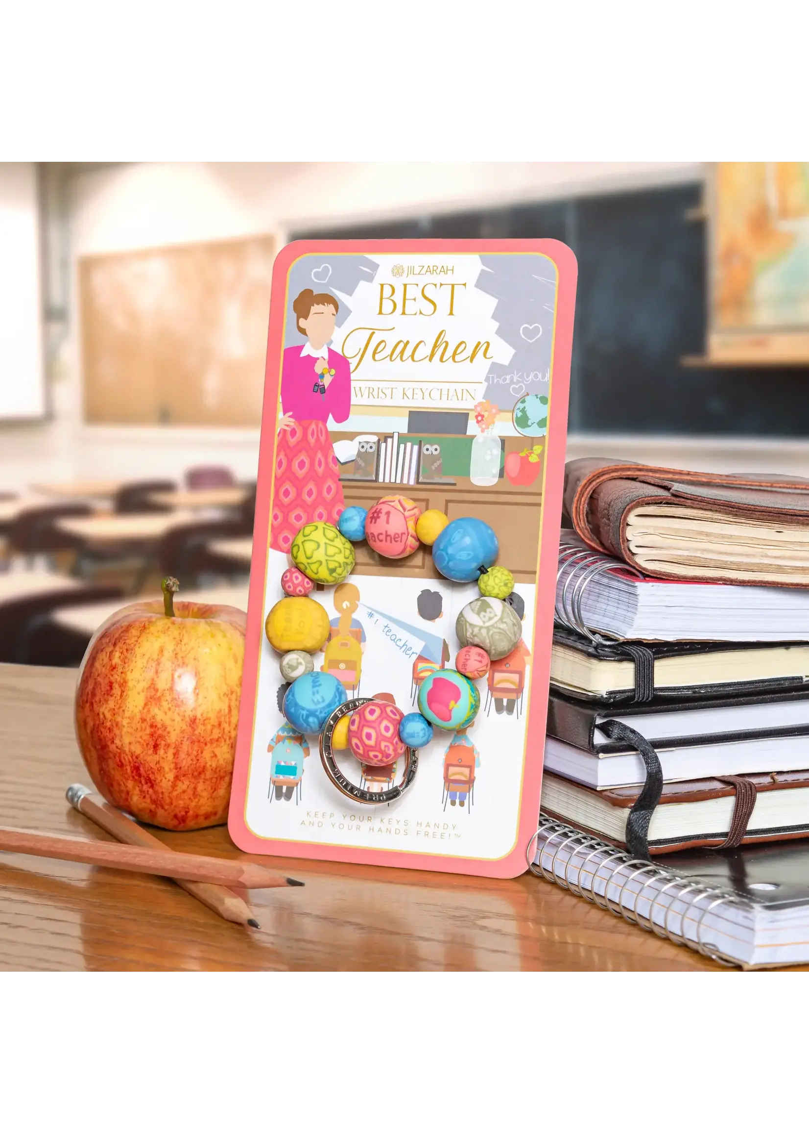 Jilzarah Jilzarah Best Teacher Wrist Keychain