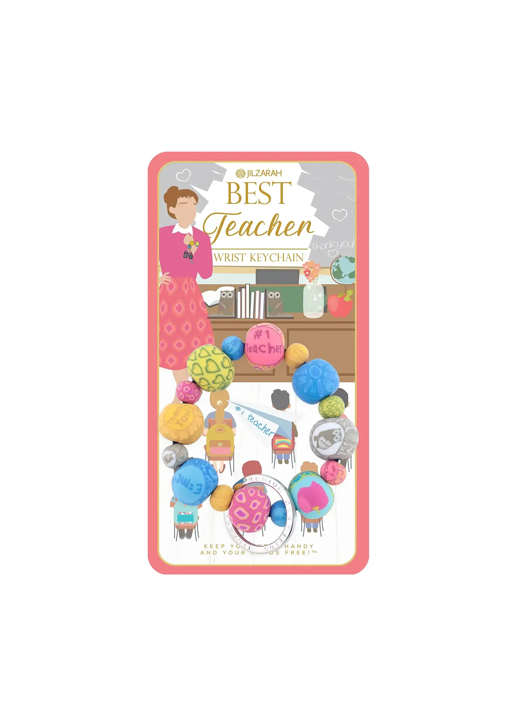 Jilzarah Jilzarah Best Teacher Wrist Keychain