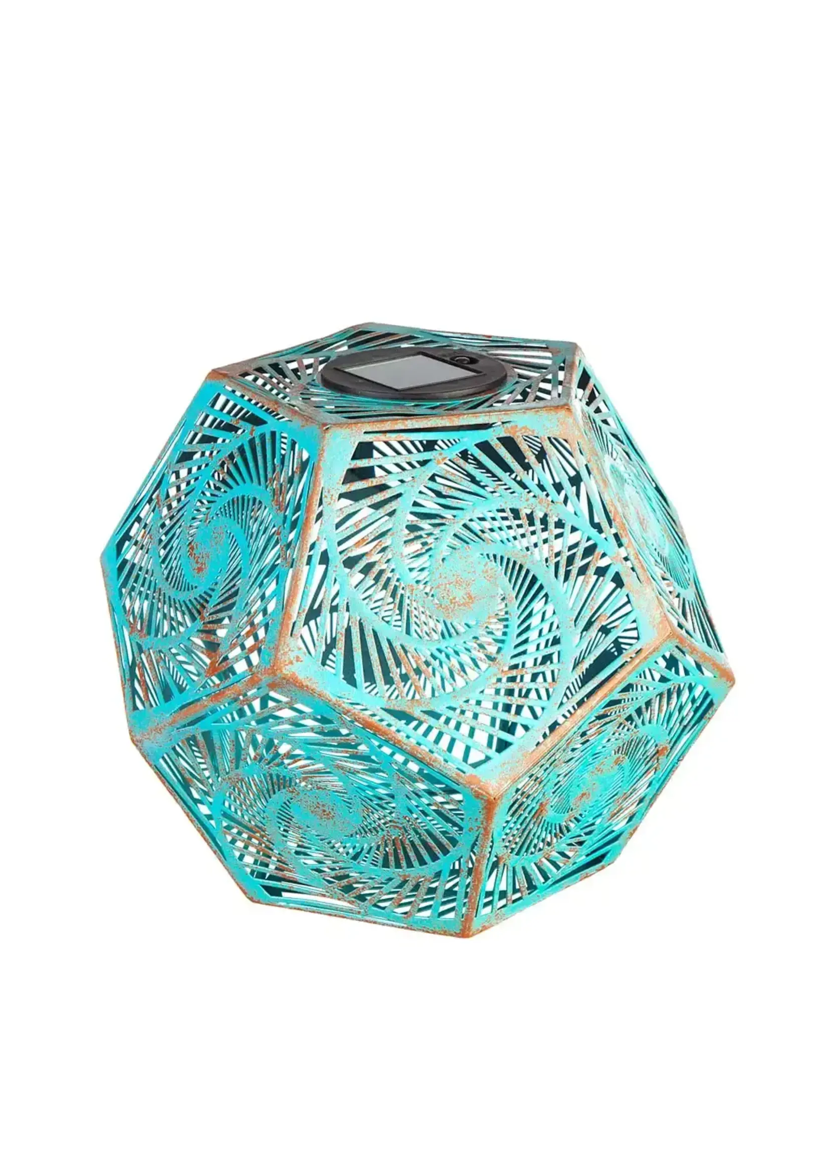 Evergreen Solar Color Changing Metal Cut Out Lantern