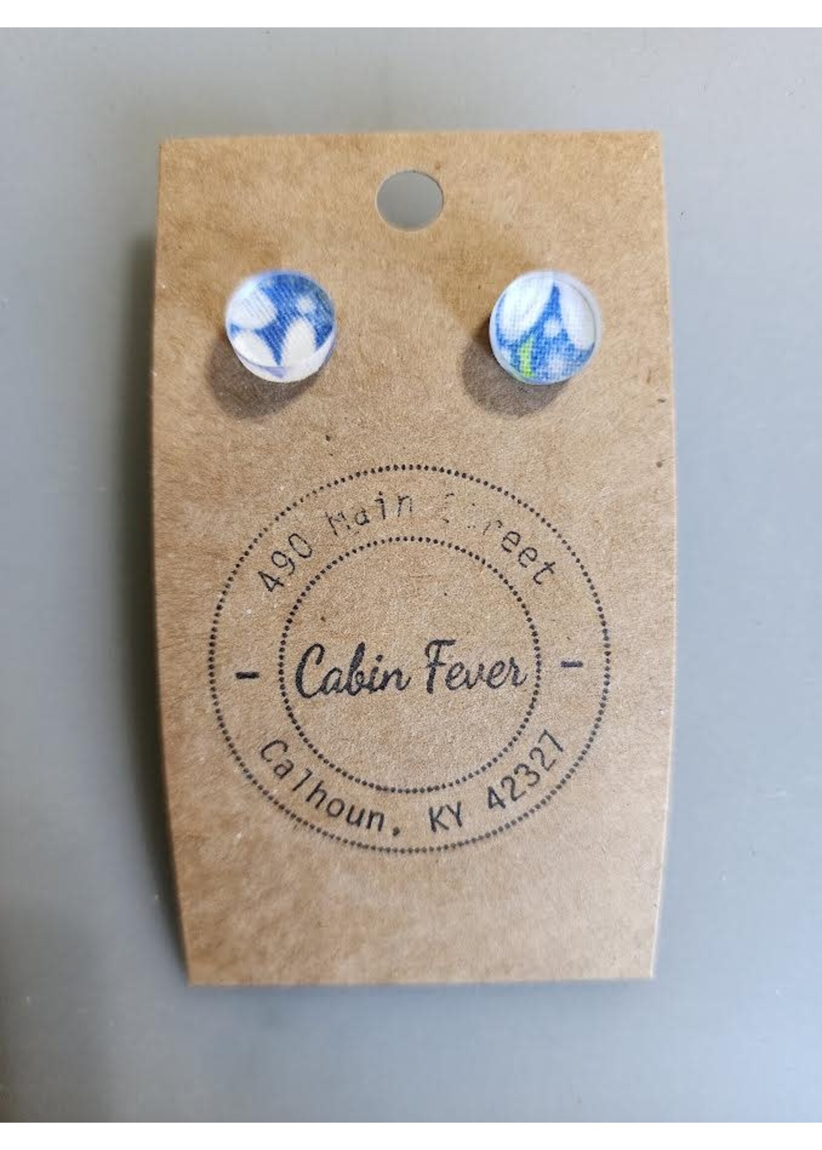 Flirty Girl Designs Blue Jean Daisy Earring