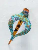 Natural Life Natural Life Floral Fabric Boho Hair Clip - Turquoise Cream Floral