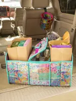 Natural Life Natural Life Car Trunk Organizer - Watercolor Patchwork