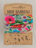 Natural Life Natural Life FULL BOHO BANDEAU HEADBAND - LIGHT TAUPE FOLK FLOWER