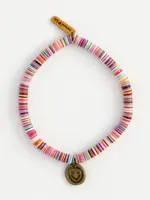 Natural Life Natural Life Sequin Disc Charm Bracelet - Smiley