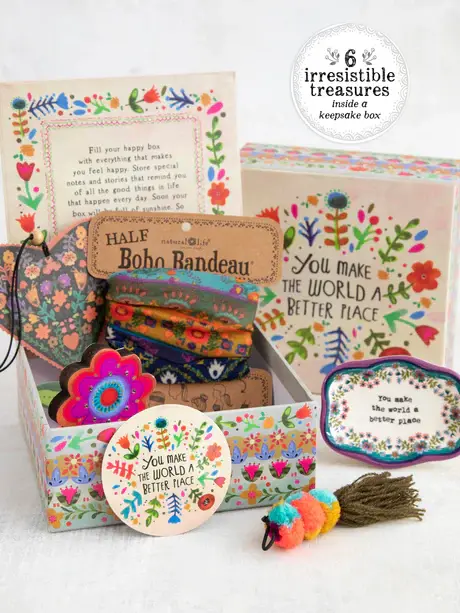 Natural Life Happy Box Gift Set - World Better Place - Cabin Fever Kentucky