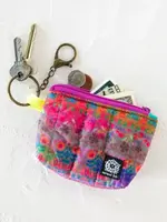 Natural Life Natural Life Mini Puffy Coin Purse Key Clip - Rainbow Border
