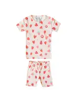 Copper Pearl Copper Pearl 2pc Short Sleeve Pajama Set Strawberry