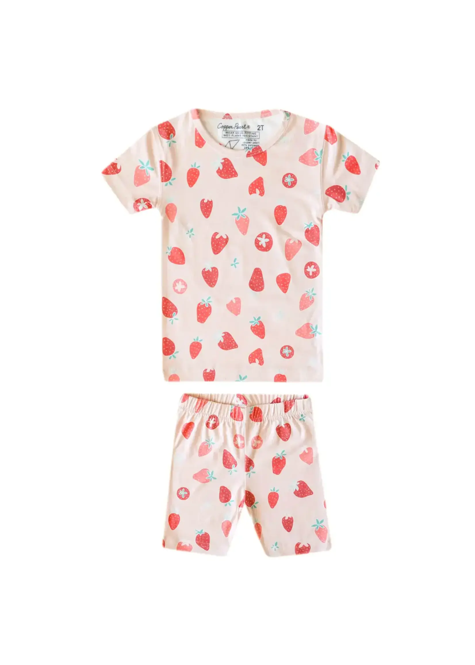 Copper Pearl Copper Pearl 2pc Short Sleeve Pajama Set Strawberry