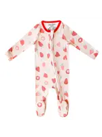 Copper Pearl Copper Pearl Zip Up Footie Pajama Strawberry