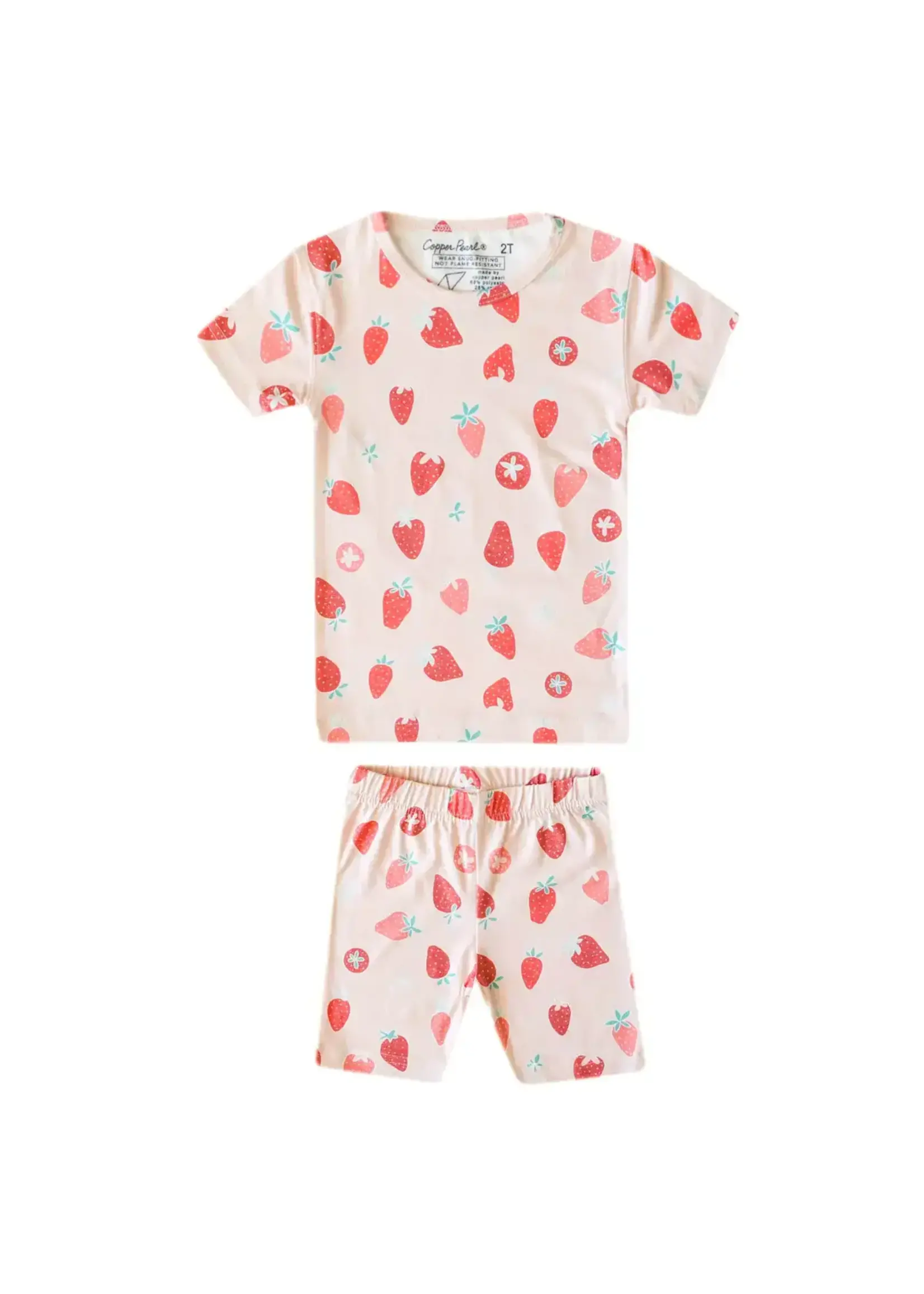 Copper Pearl Copper Pearl 2pc Short Sleeve Pajama Set Strawberry