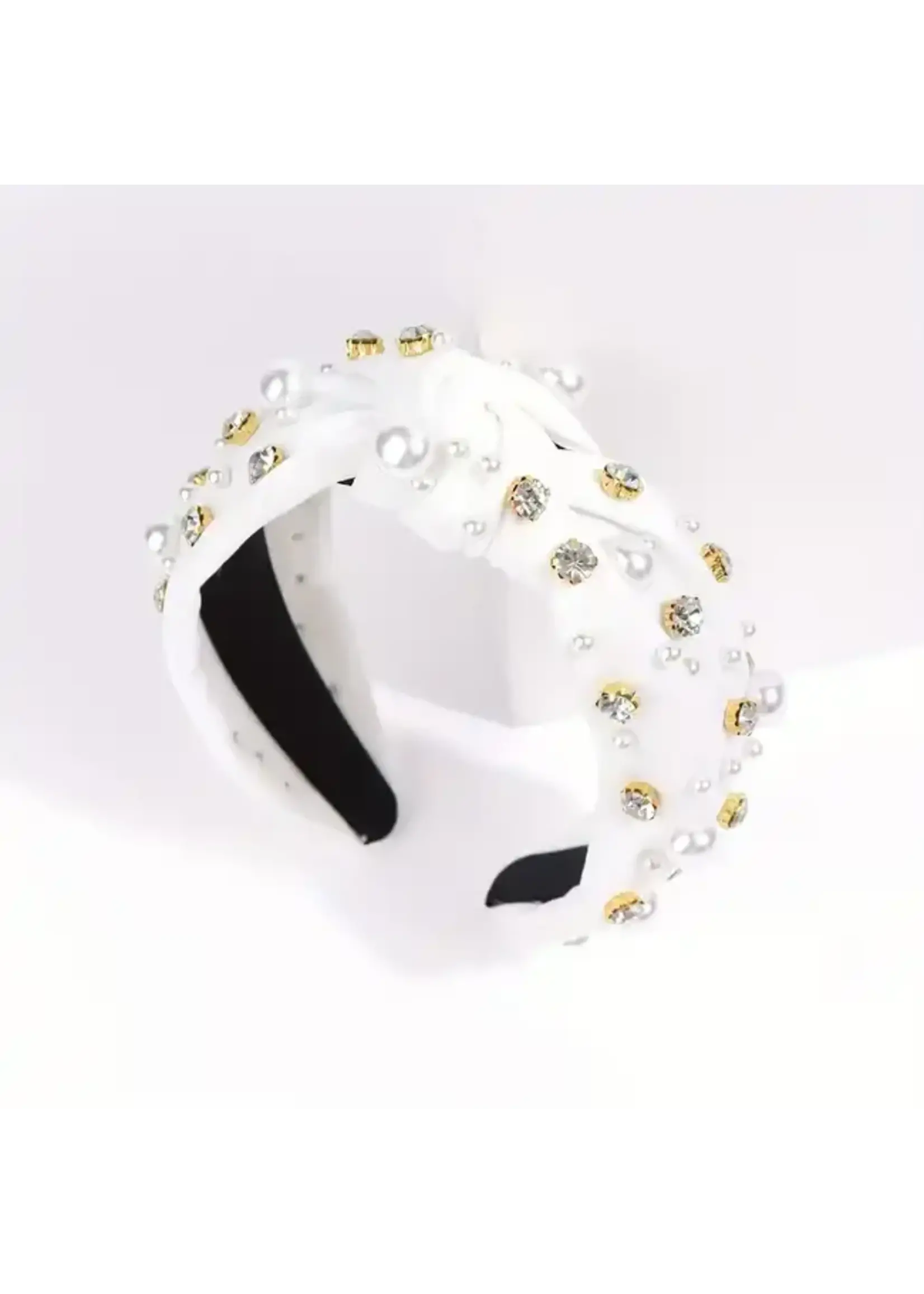 The Wildflower Company Pearl & Rhinestone Embellished Headband