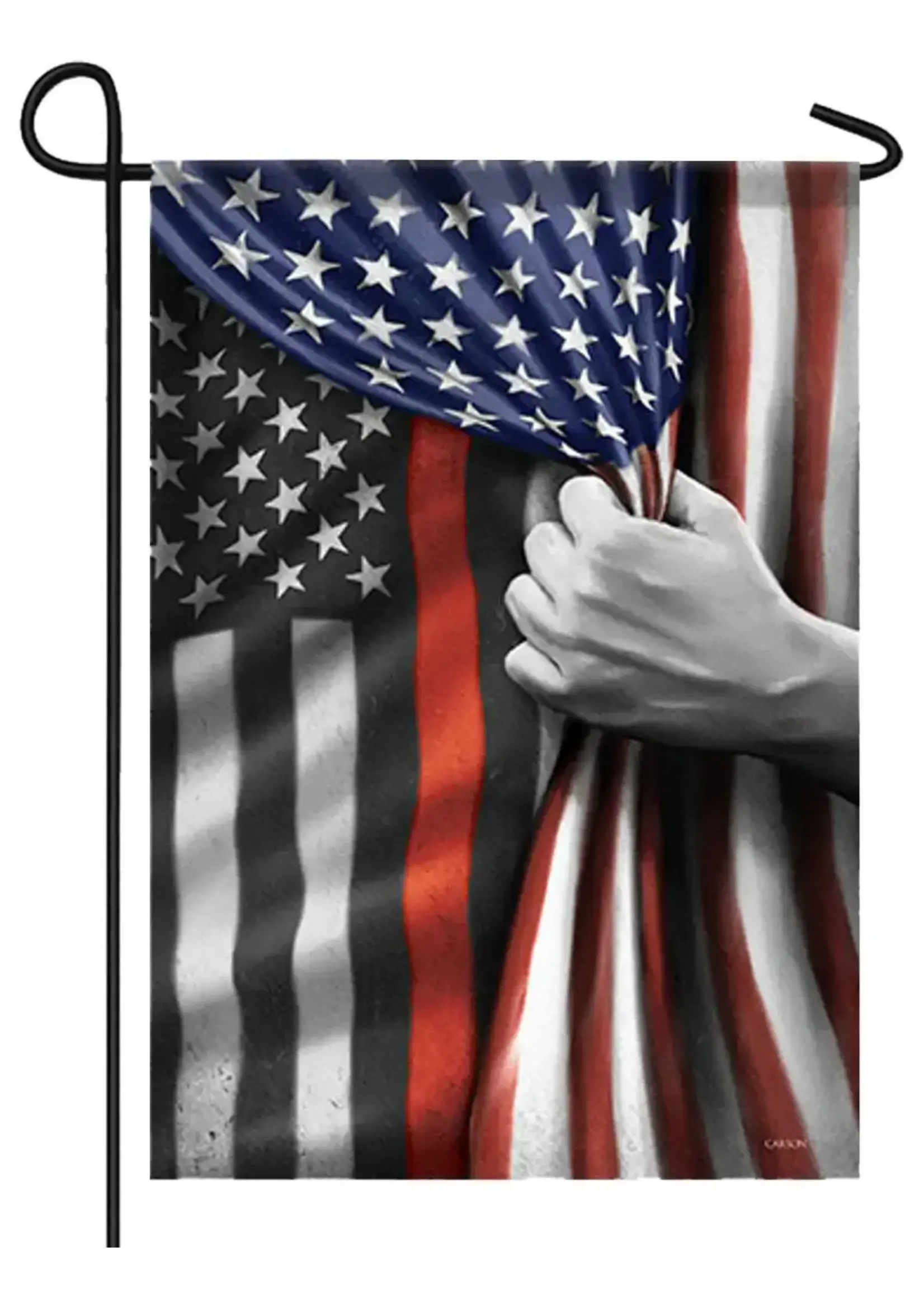 Carson Back the Red Garden Flag