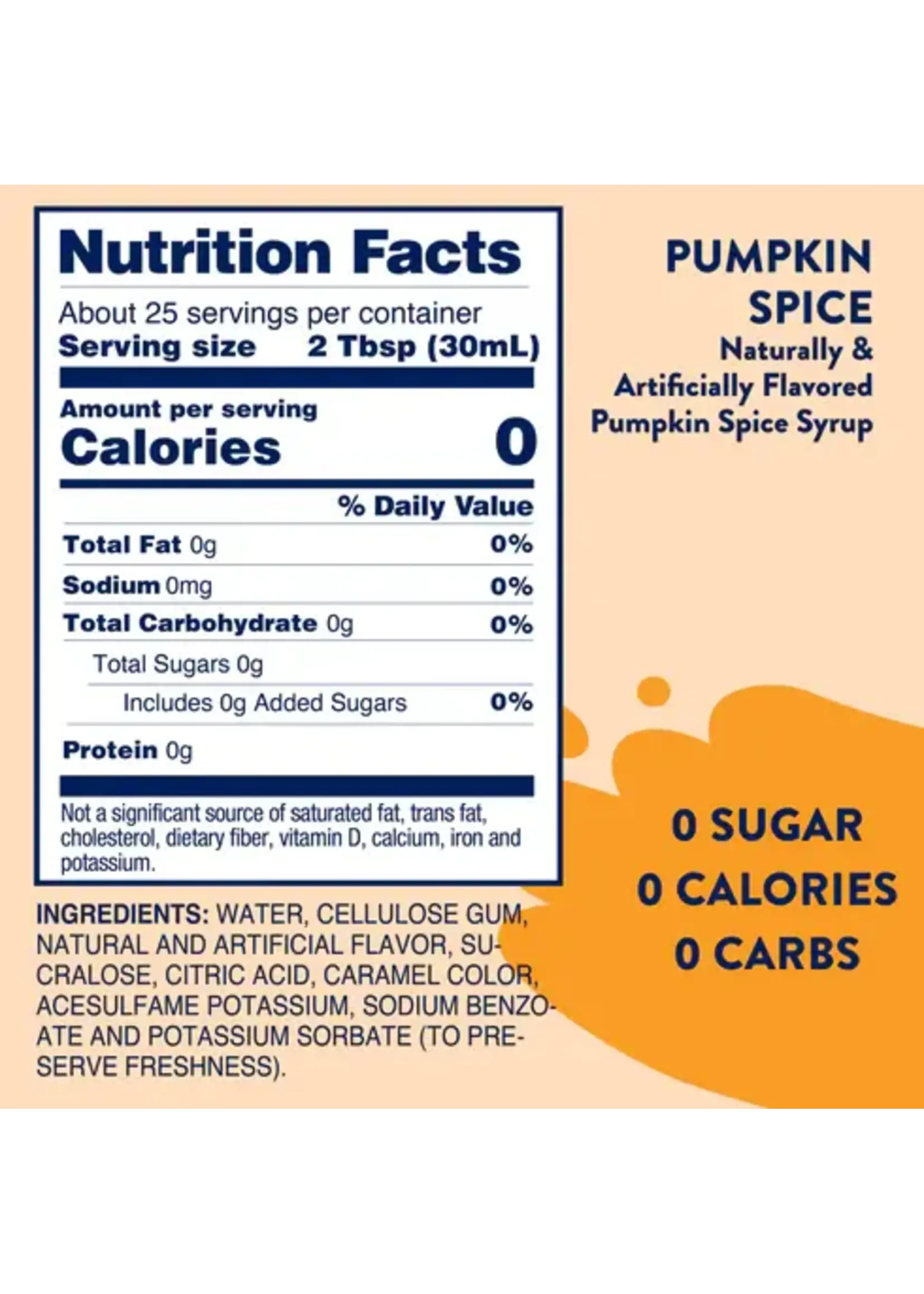 Jordan Skinny Mixes Skinny Mixes Sugar Free Pumpkin Spice Syrup
