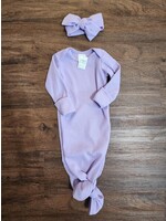 Wholesale Buy in Waffle Knit Gown w/ Headband Bow Purple