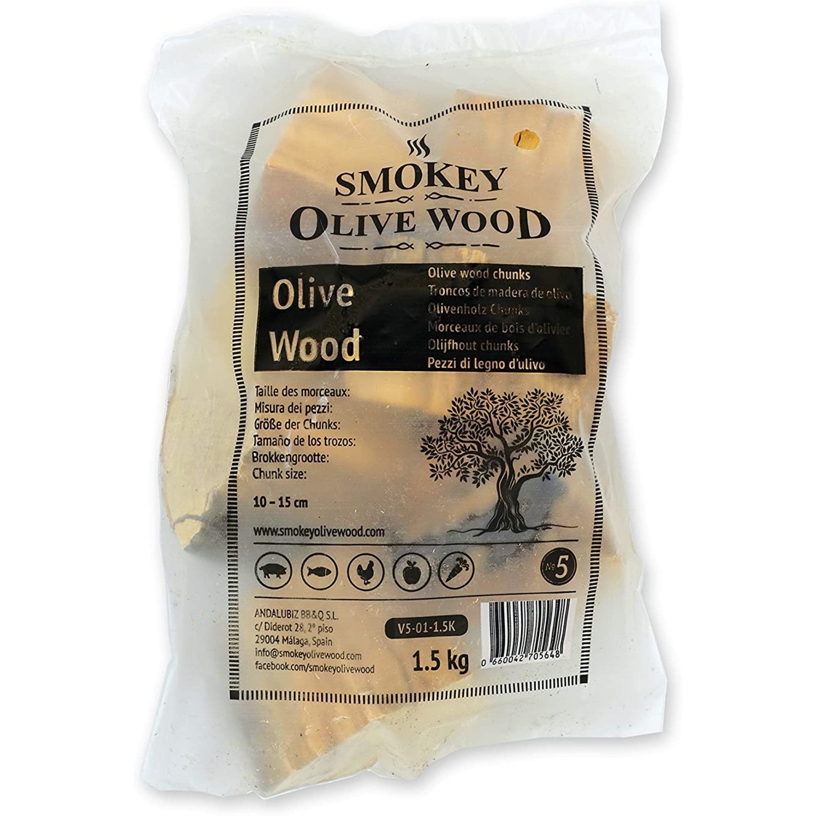Smokey Olive Wood Olive Chunks #5 1.5kg