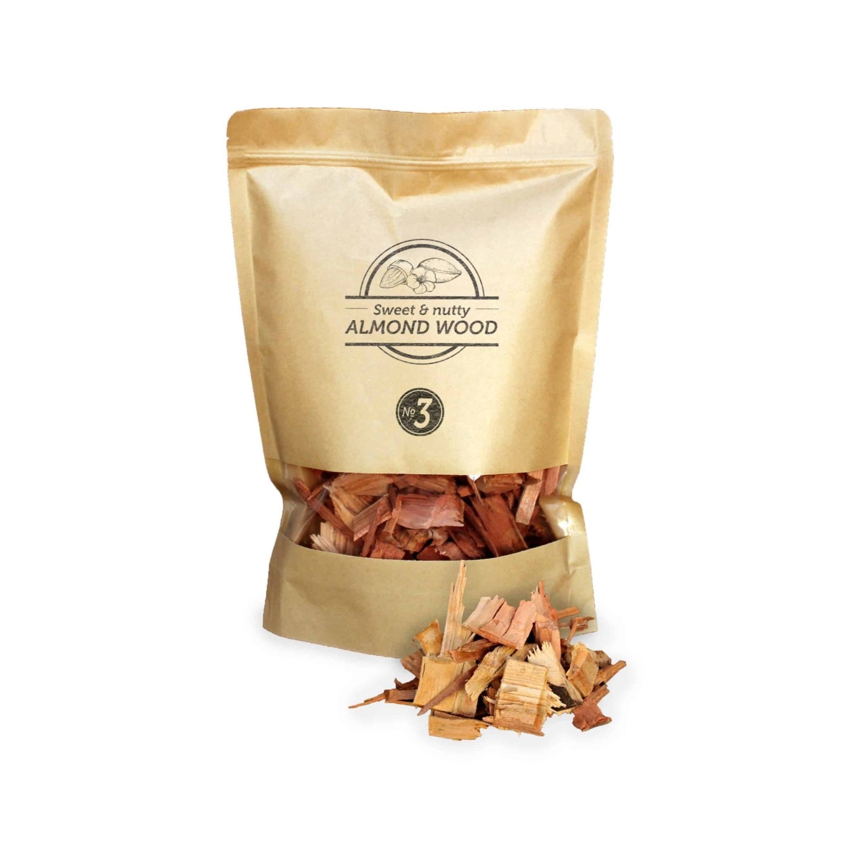 Smokey Olive Wood Almond Chips #3 1700ml