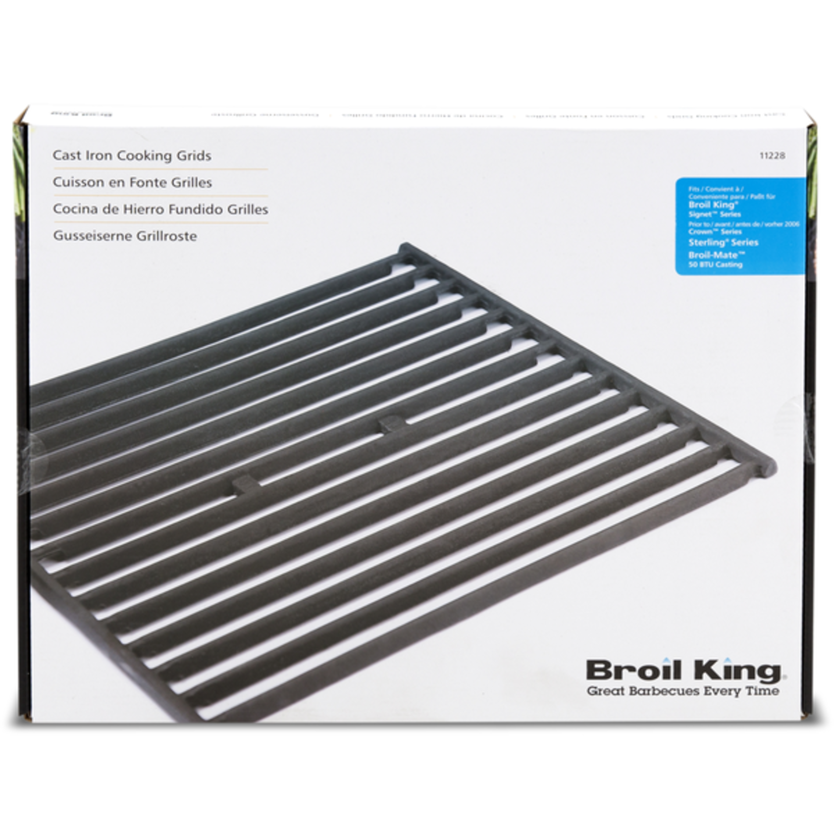 Broil King Cooking Grid - Signet/Crown - Cast Iron - 2 Pieces