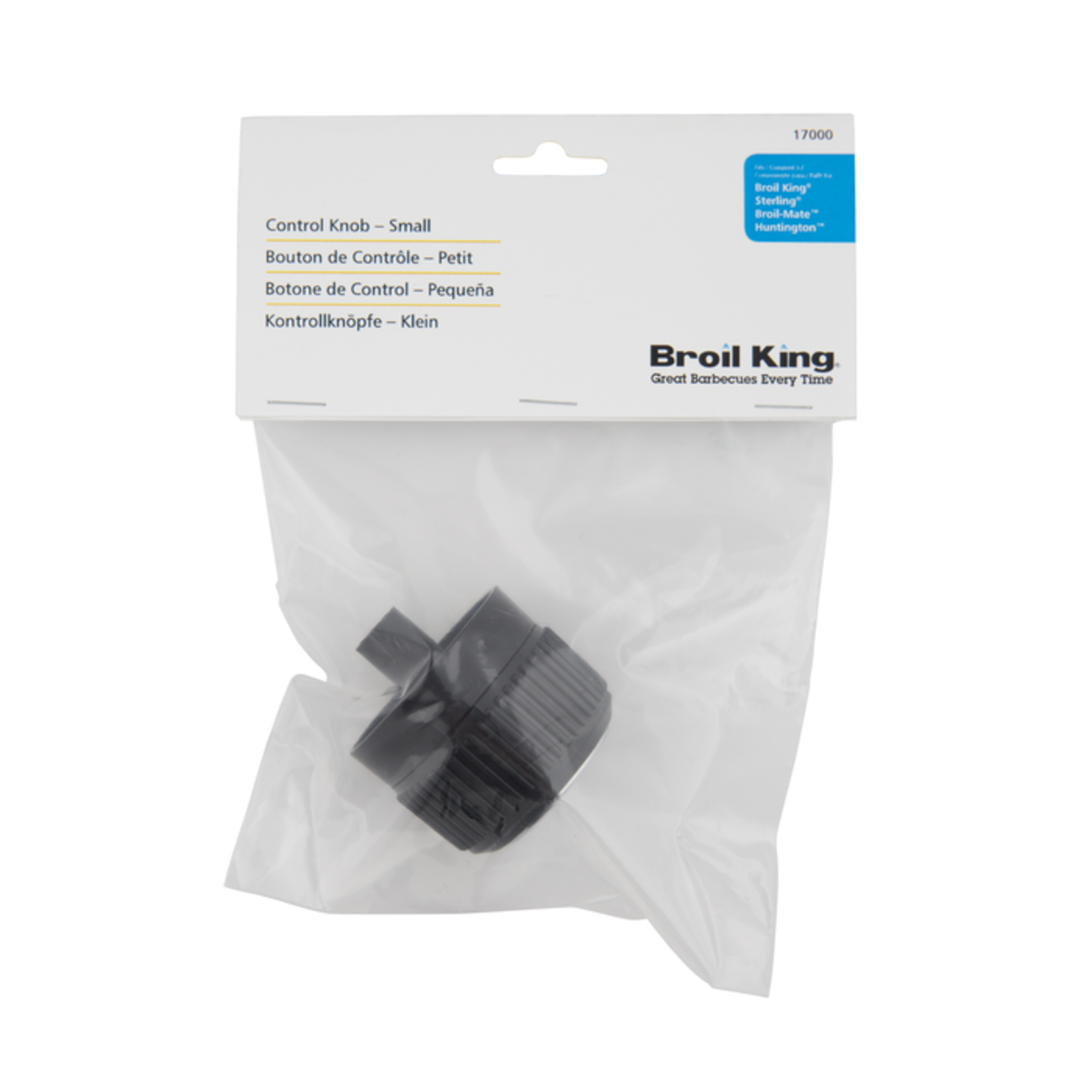 Broil King Knob - Small Control Knob - Resin And Chrome