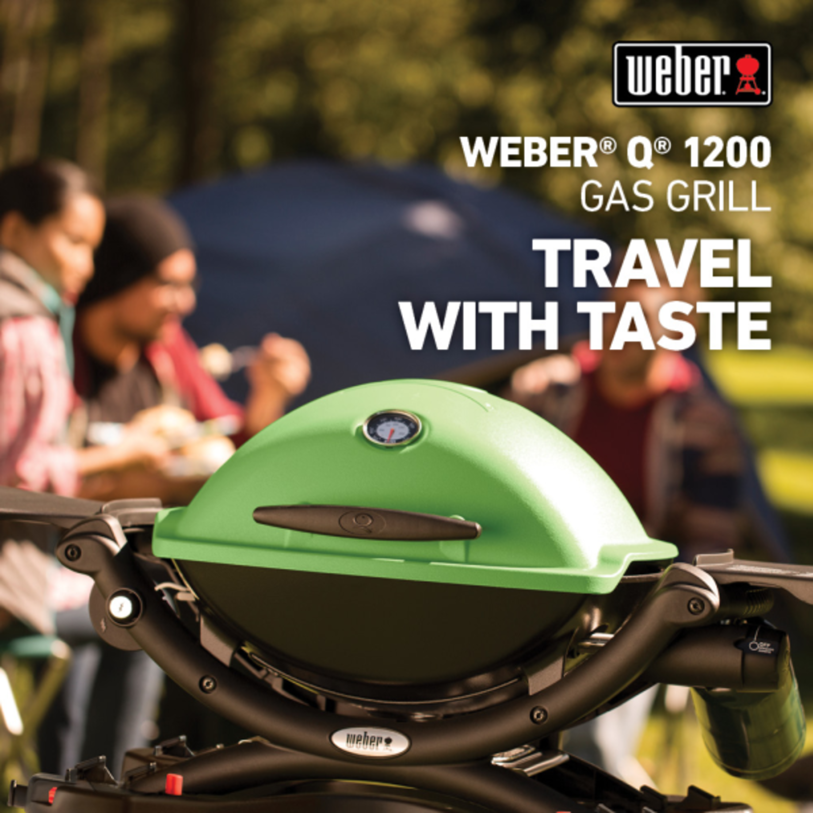 Weber Q 1200 Gas Grill LP Green
